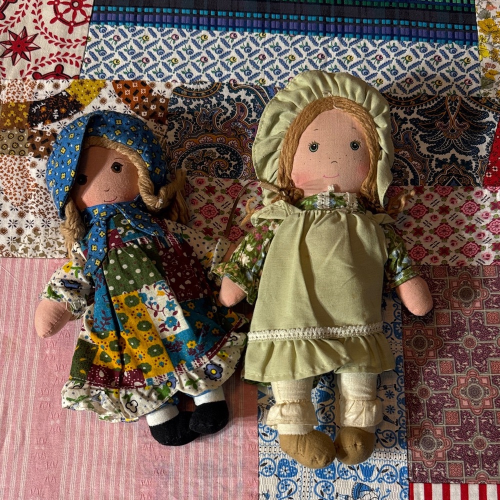 Vintage Holly Hobbie Cloth Dolls Knickerbocker – Original Holly Hobbie & Friend